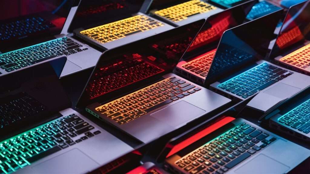 a captivating display of modern laptops each featu Heuw7L3YTe6JFh96cHoRmA MR7Mavo5Qa6AxT1cijggNA