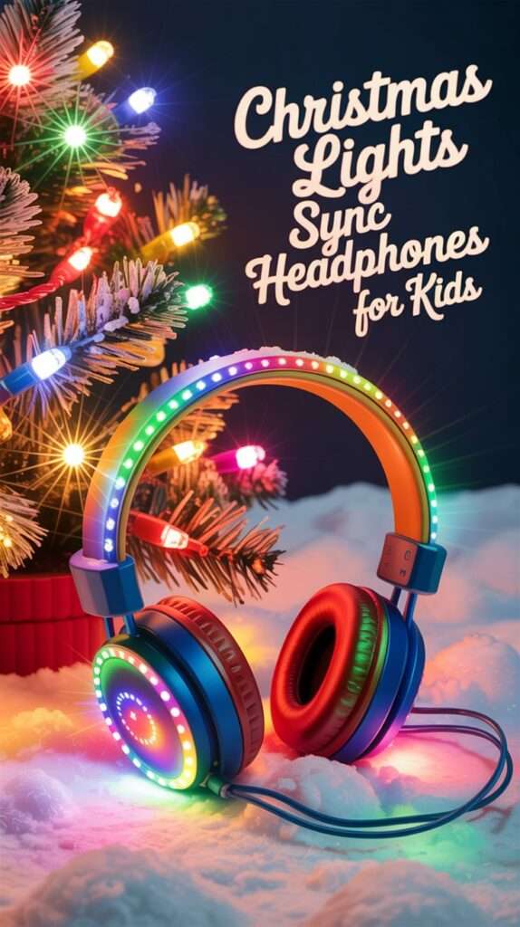 Christmas Lights Sync LED Headphones for Kids 1