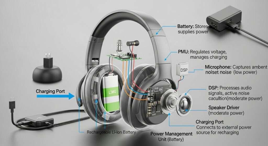 How Do Noise Cancelling Headphones Manage Power