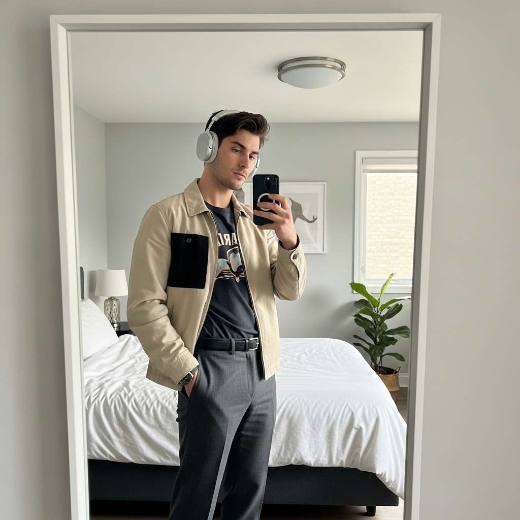How to Pose with Headphones for Instagram/Pinterest 3 Mastering the Mirror Selfie