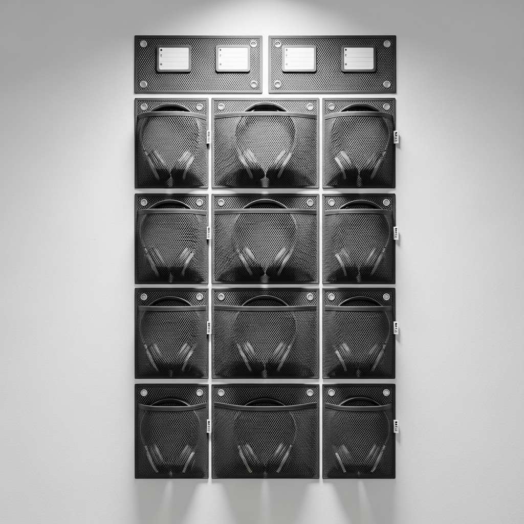 12 Classroom Headphone Storage Ideas for Small Spaces and Tight Corners 13 Mesh Wall Pockets