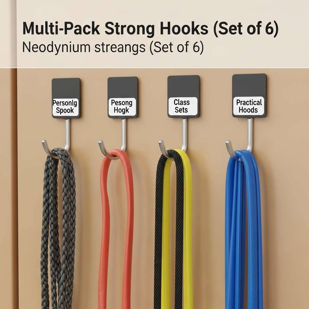 12 Magnetic Headphone Hangers for Metal Classroom Cabinets 10 Multi Pack Strong Hooks Set of 6