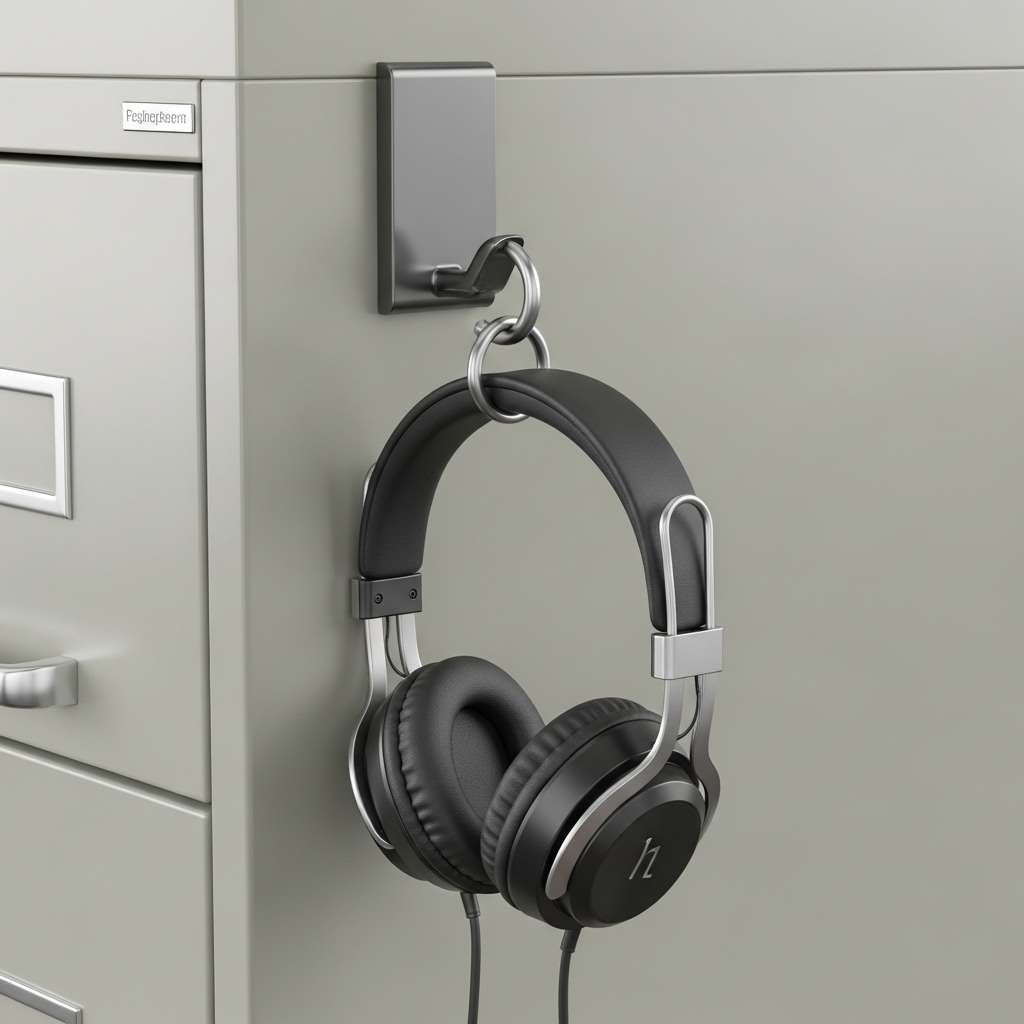 12 Magnetic Headphone Hangers for Metal Classroom Cabinets 2 Neodymium Heavy Duty Hook 25 lb Capacity