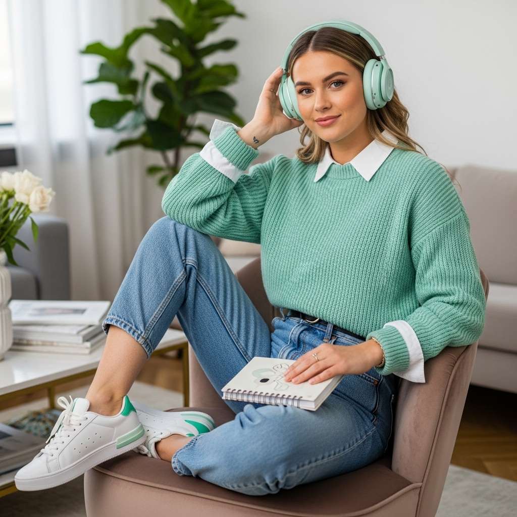 How to Pose with Headphones for Instagram/Pinterest 7 Outfit Coordination