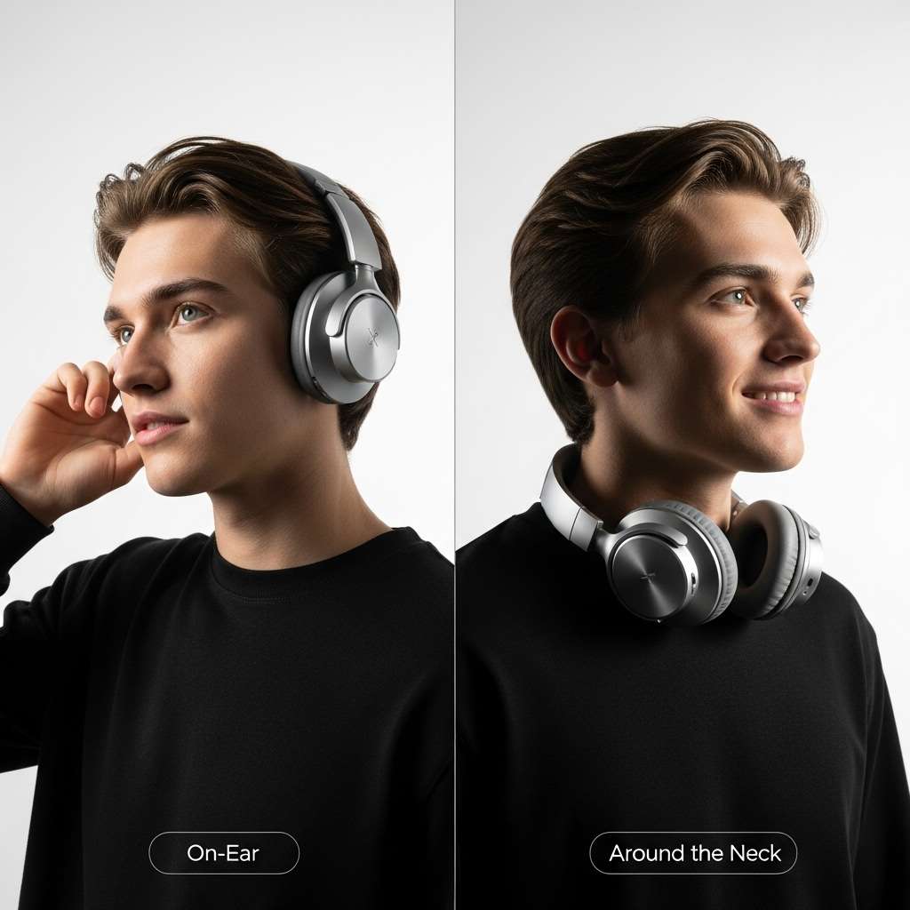 How to Pose with Headphones for Instagram/Pinterest 4 Styling the Headphones On Ear vs. Around the Neck