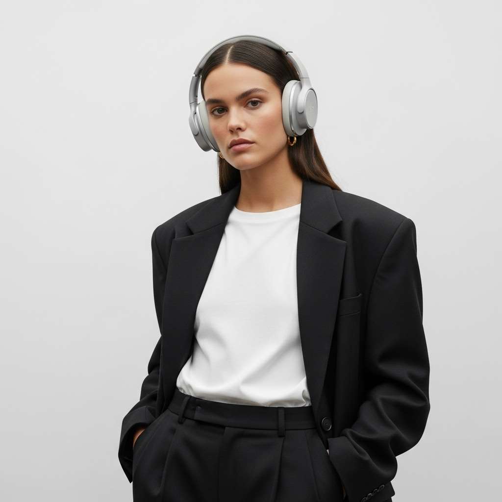 How to Style Over Ear Headphones with Outfits 3 The Corporate Commuter Business Casual