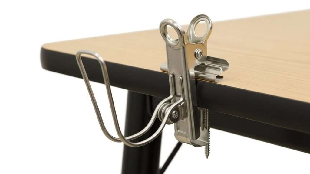 10 Under Desk Headphone Mounts for Student Computer Labs Ideas 9 The DIY Binder Clip Solution