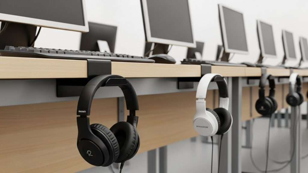 10 Under Desk Headphone Mounts for Student Computer Labs Ideas 2 Why Choose Under Desk Mounts