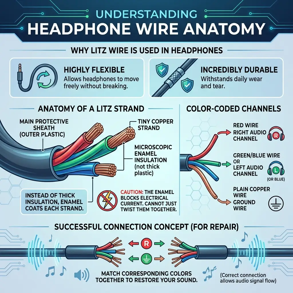 How to Fix a Broken Headphone Wire Without Soldering 4 Understanding Headphone Wire Anatomy