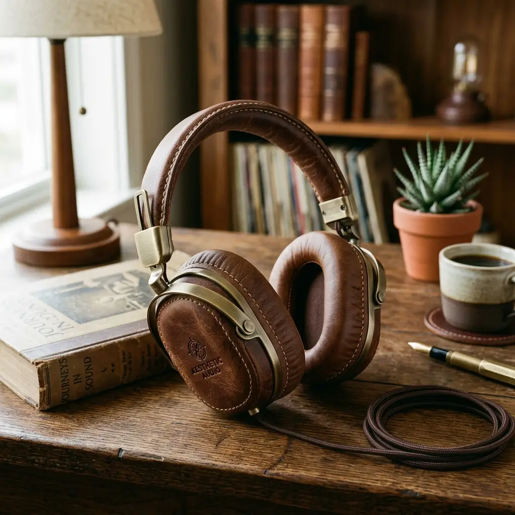 Brown Leather Aesthetic Headphones 19 Brown Leather Aesthetic Headphones 2