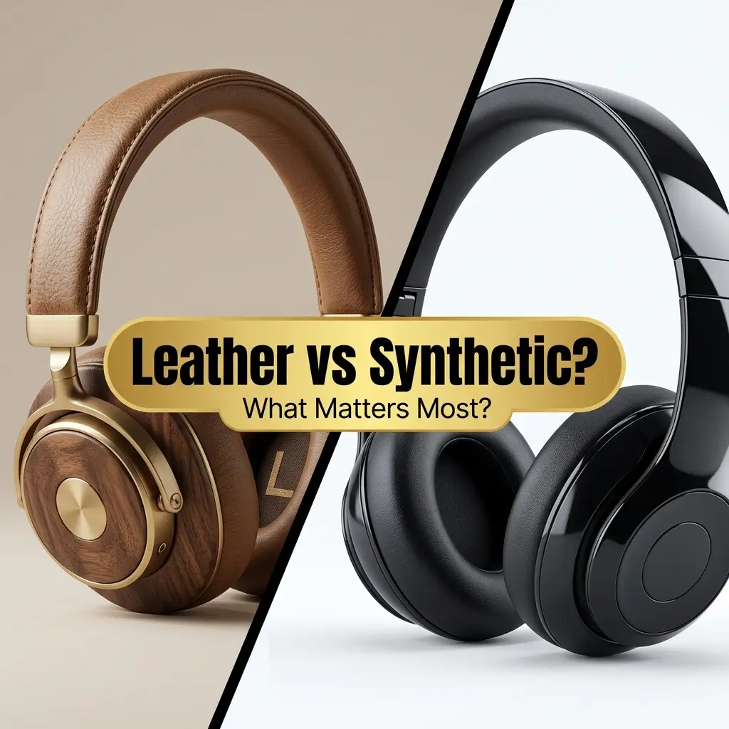 Brown Leather Aesthetic Headphones 12 Genuine Leather vs. Synthetic What Matters Most