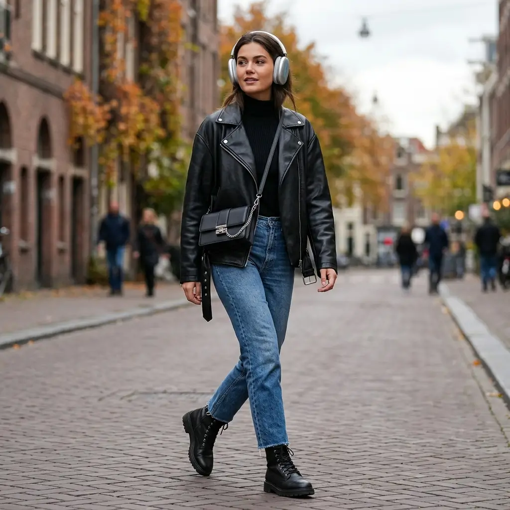 12 Fall Headphones Outfit Ideas for a Cozy and Stylish Season 3 Leather Edge Silver Shine