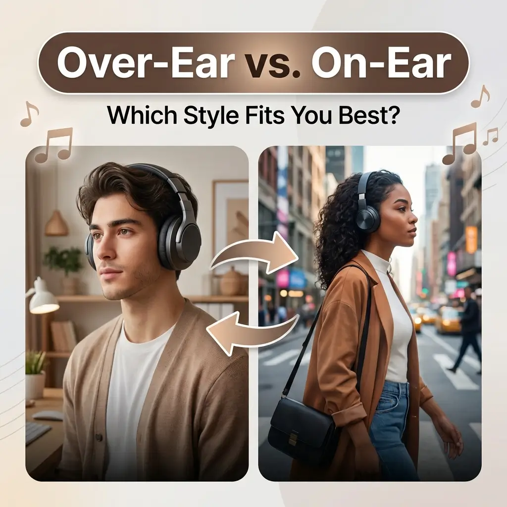 Brown Leather Aesthetic Headphones 13 Over Ear vs. On Ear Picking the Right Silhouette