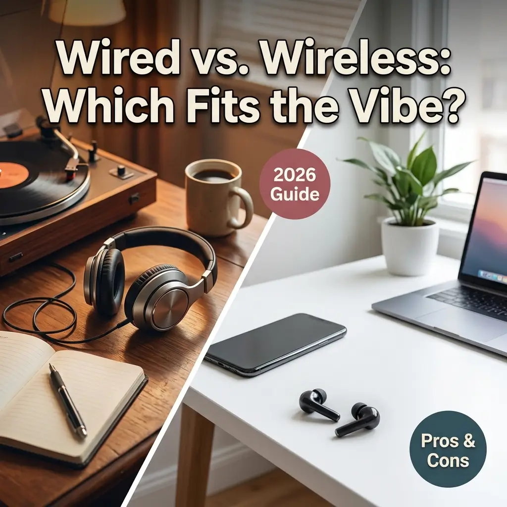 Brown Leather Aesthetic Headphones 16 Wired vs. Wireless Which Fits the Vibe