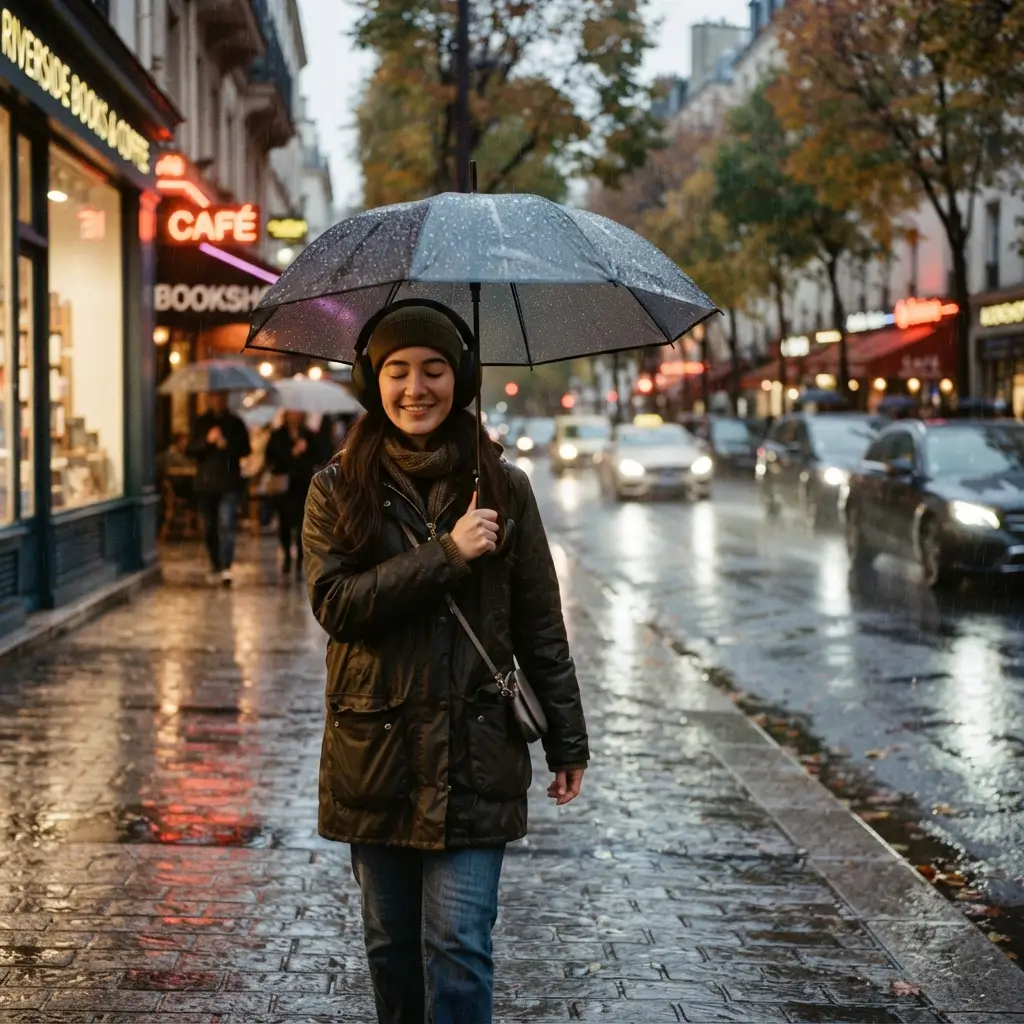 Black Headphones Fall Aesthetic 11 Active Noise Cancellation for Rainy Walks