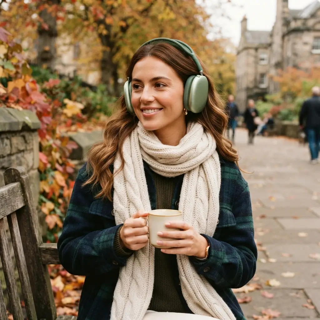 12 Fall Aesthetic Headphones for Cozy Autumn Days 5 Apple AirPods Max in Green