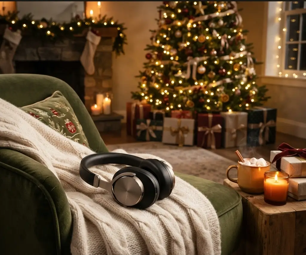 Headphones Beside Christmas Tree Aesthetic 3 Choosing the Right Audio Gear 1