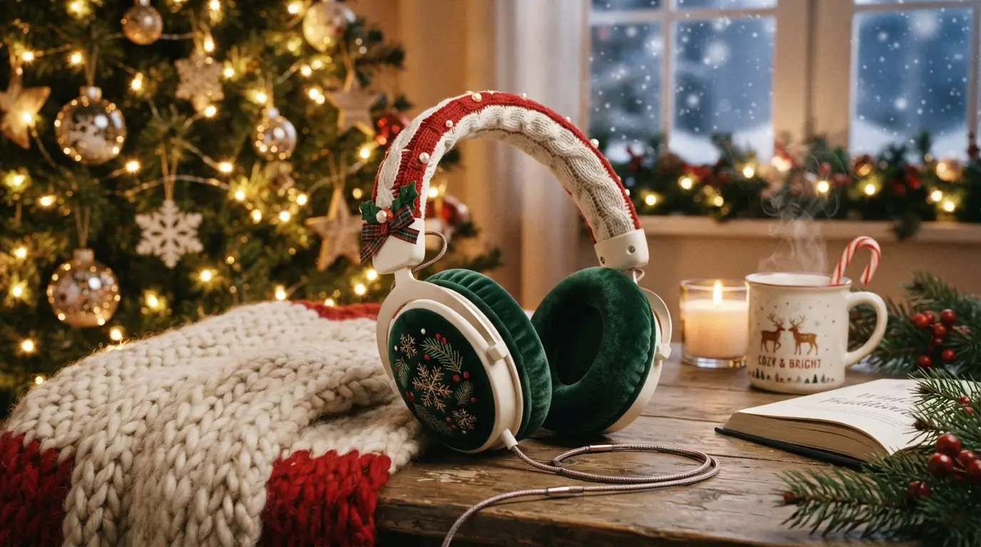 Christmas Aesthetic Headphones for Cozy Winter