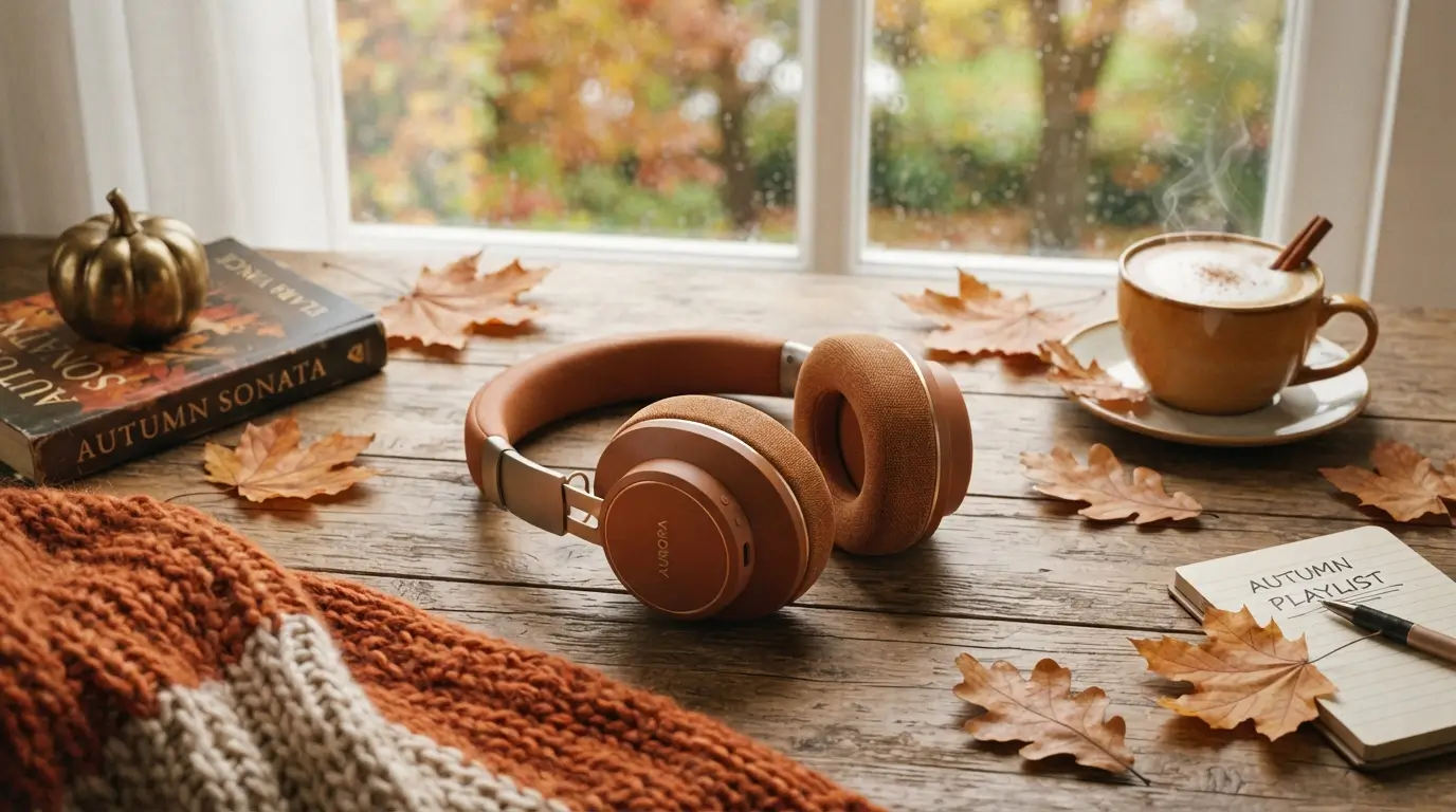 Fall Aesthetic Headphones for Cozy Autumn Days