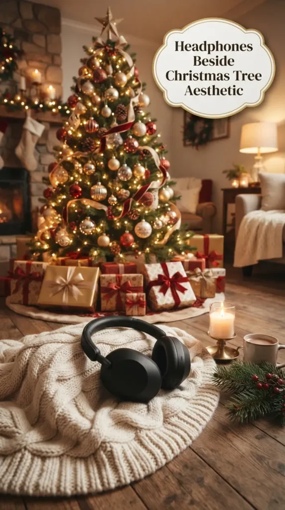 Headphones Beside Christmas Tree Aesthetic 10 Headphones Beside Christmas Tree Aesthetic 1