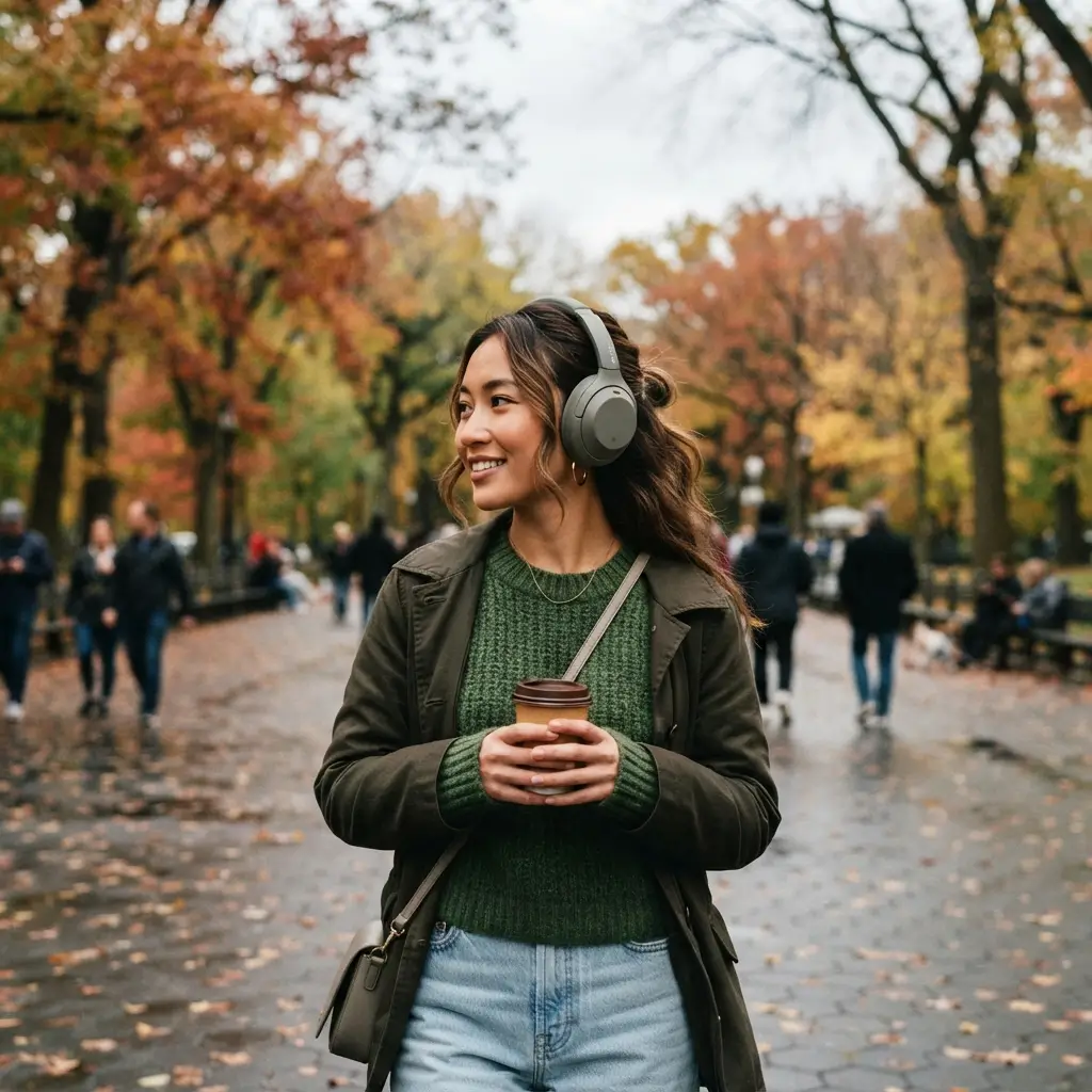 12 Fall Aesthetic Headphones for Cozy Autumn Days 19 Sony ULT WEAR in Forest Gray