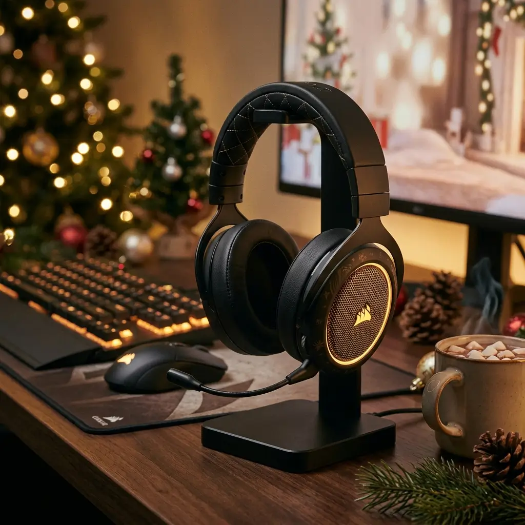 10 Headphones with Christmas Lights Aesthetic to Brighten Your Festive Setup 9 Corsair HS60 HAPTIC 1