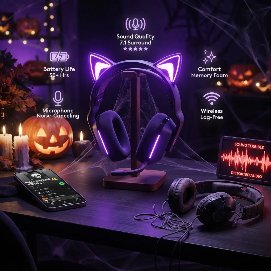 Halloween Cat Ear Headphones 3 Crucial Features to Hunt Down