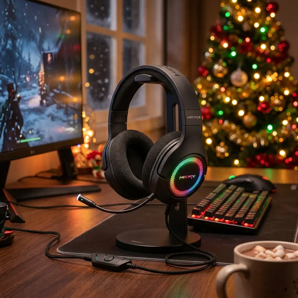 10 Headphones with Christmas Lights Aesthetic to Brighten Your Festive Setup 7 Edifier HECATE G2 II RGB 1