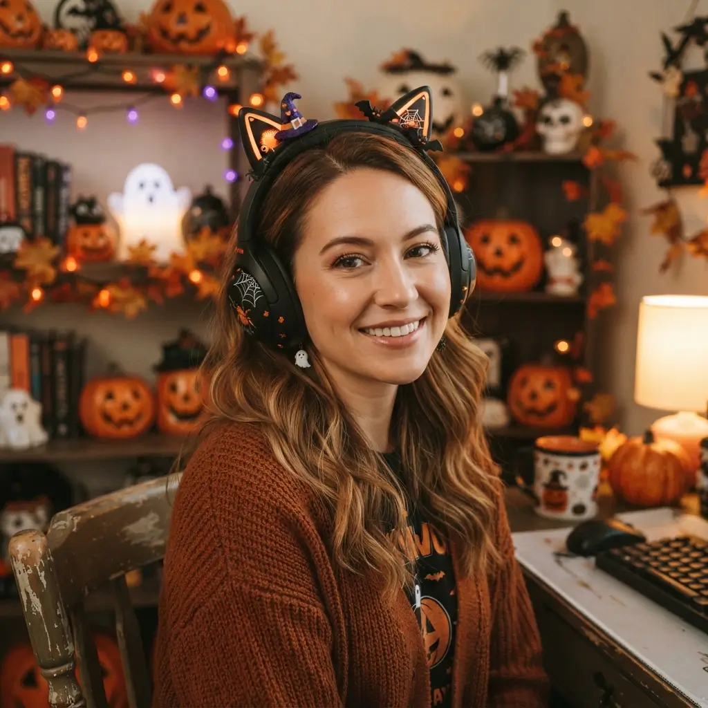 Halloween Cat Ear Headphones 14 Halloween Cat Ear Headphones 2