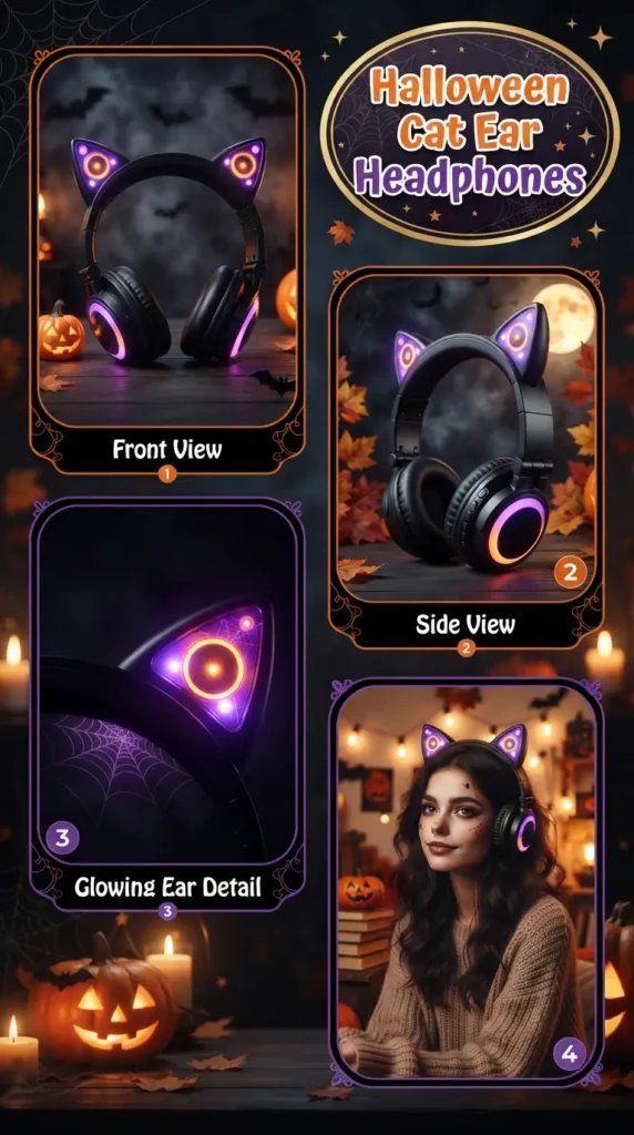 Halloween Cat Ear Headphones 15 Halloween Cat Ear Headphones 3