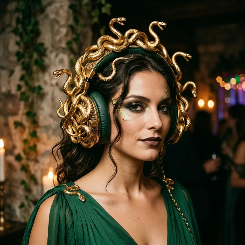 12 Best Spooky Headphones for Halloween Parties 18 Medusa Snake Headband Headphones