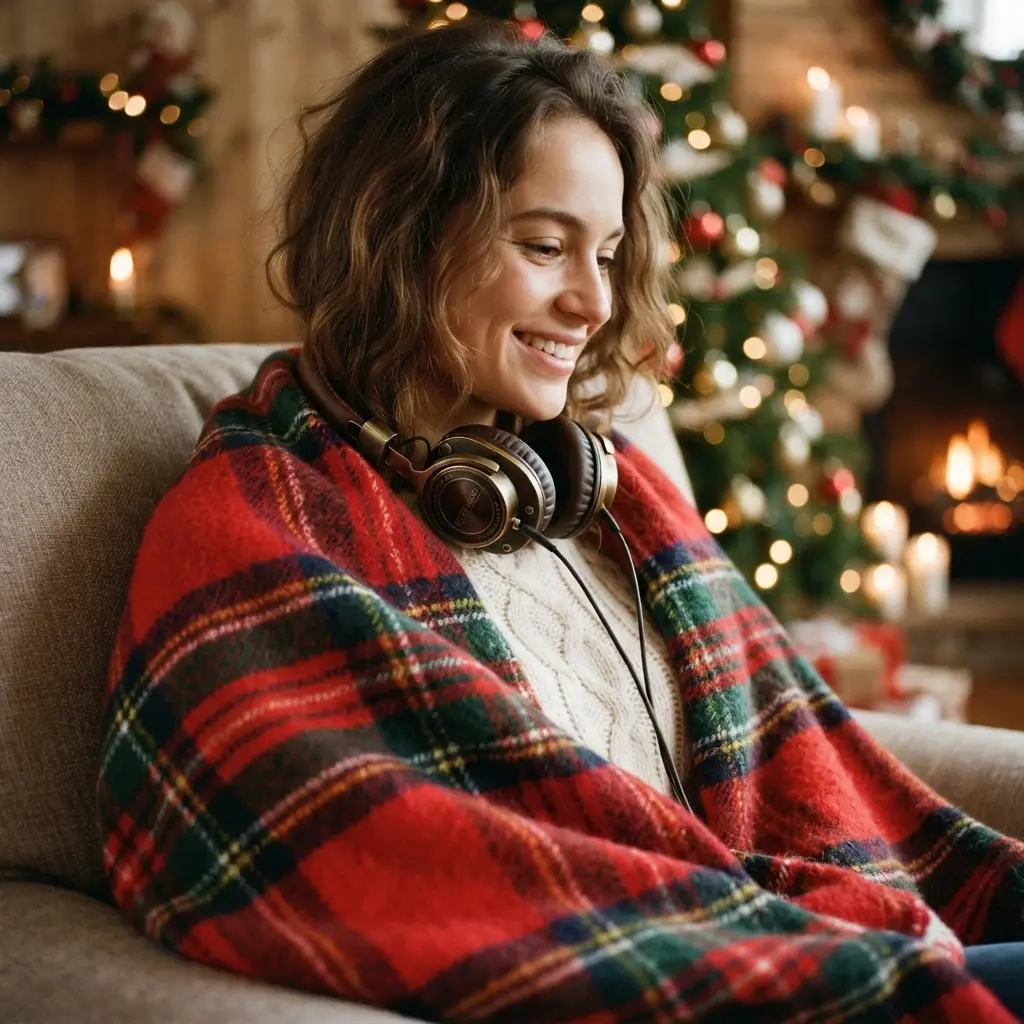 Plaid Blanket Wrap