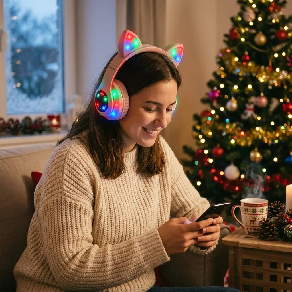 10 Headphones with Christmas Lights Aesthetic to Brighten Your Festive Setup 10 Riwbox CT 7S Wireless