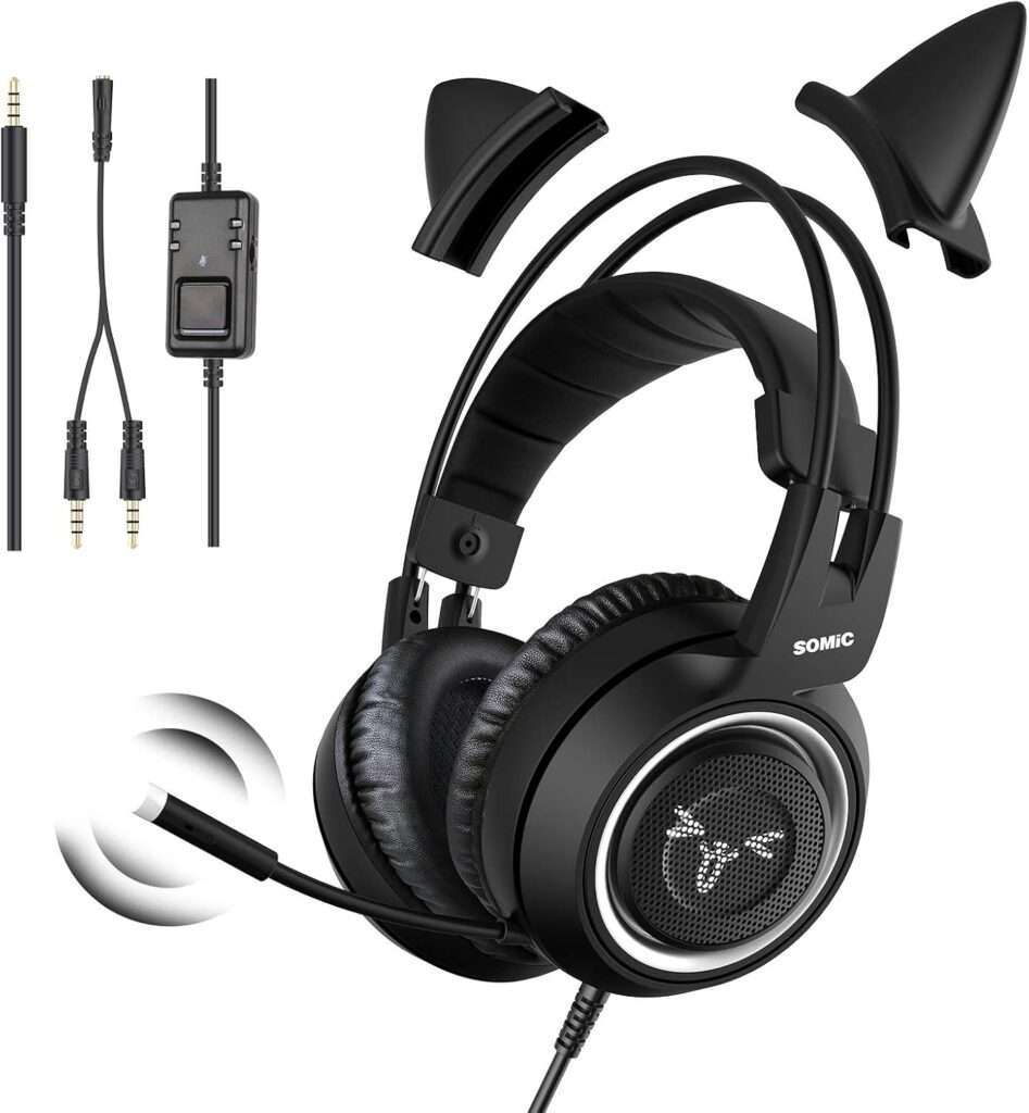 Halloween Cat Ear Headphones 9 SOMIC G951s
