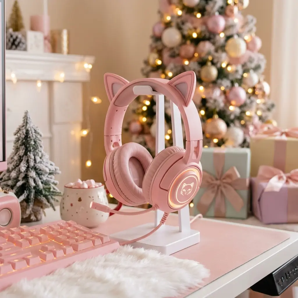 10 Headphones with Christmas Lights Aesthetic to Brighten Your Festive Setup 5 SOMIC G951s Pink Light Up Gaming Headset 1
