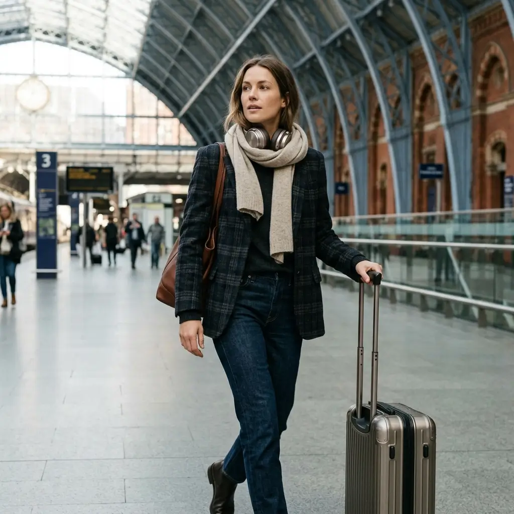 12 Cozy Winter Travel Outfit with Headphones Christmas Styling Ideas 25 Tailored Wool Blazer