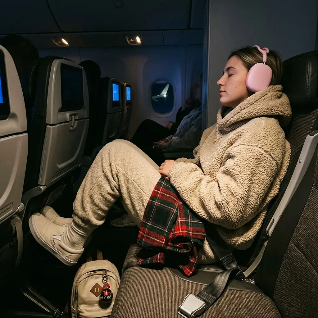 12 Cozy Winter Travel Outfit with Headphones Christmas Styling Ideas 17 Teddy Bear Fleece Hoodie