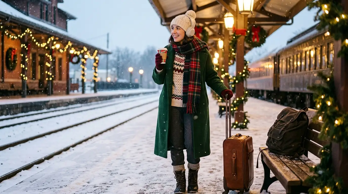 12 Cozy Winter Travel Outfit with Headphones Christmas Styling Ideas 2 Why Choose a Winter Travel Outfit